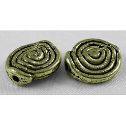 Antique Bronze Tibetan Style Alloy Beads, Lead Free & Cadmium Free, Antique Bronze, 11.5x4mm, Hole: 1.5mm