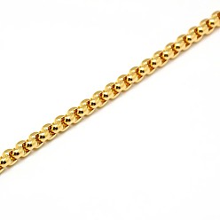 Golden 304 Stainless Steel Venetian Chain Box Chain Necklace Making, Golden, 24.02 inch(61cm), 3mm