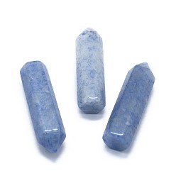 Синий Авантюрин Натуральный синий авантюрин заостренный бисер, лечебные камни, палочка для медитативной терапии, уравновешивающая энергию рейки, нет отверстий / незавершенного, для проволоки завернутые кулон решений, пуля, 36.5~40x10~11 мм