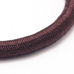 Coconut Brown Girl's Hair Accessories, Nylon Thread Elastic Fiber Hair Ties, Ponytail Holder, Coconut Brown, 44mm