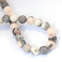 Zebra Jasper Natural Zebra Jasper Round Bead Strands, 4~4.5mm, Hole: 1mm, about 96pcs/strand, 15.5 inch