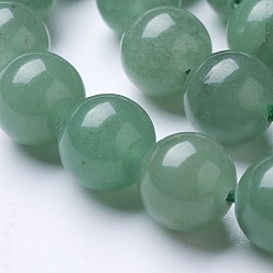 Aventurine Verte Naturelles aventurine verte brins de perles, ronde, 6~6.5mm, Trou: 1mm, Environ 62 pcs/chapelet, 15.51 pouce