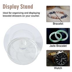 Clear Organic Glass Bracelets/Bangles Display Racks, Clear, 78x79x44mm