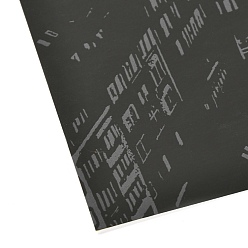 Building Царапина радуга живопись искусство бумага, diy ночной вид на город, с бумажной карточкой и палочками, Шаблон здания, 40.5x28.4x0.05 см