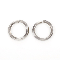 Нержавеющая Сталь Цвет 304 кольцо из нержавеющей стали, открытые кольца прыжок, цвет нержавеющей стали, 12 датчик, 14x2 мм, внутренний диаметр: 10.5 мм