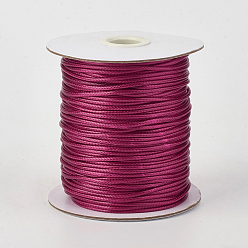 Rouge Violet Moyen Cordon en polyester ciré coréen écologique, support violet rouge, 0.5mm, environ 169.51~174.98 yards (155~160m)/rouleau