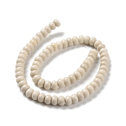 Fossil Natural Fossil Beads Strands, Rondelle, 8x5mm, Hole: 1.2mm, about 70~74pcs/strand, 14.76~15.08''(37.5~39.3cm)