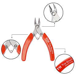 Red Stainless Steel Jewelry Pliers, Flush Cutter, Shear, Red, 8.3x6.8x1.2cm