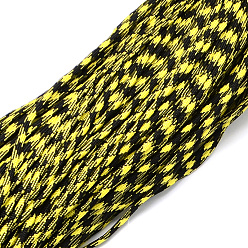 Yellow 7 Inner Cores Polyester & Spandex Cord Ropes, for Rope Bracelets Making, Yellow, 4mm, about 109.36 yards(100m)/bundle, 420~500g/bundle
