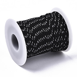 Noir Cordon polyester polyvalent, pour la fabrication de bracelets en corde ou de lacets de bottes, noir, 2mm, environ 21.87 yards (20m)/rouleau