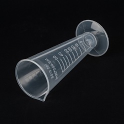 Blanc Tasse à mesurer des outils en plastique, tasse graduée, blanc, 5x4.7x11.5 cm, capacité: 50 ml (1.69 fl. oz)