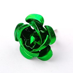 (52) Непрозрачная лаванда Стильный алюминиевый Железная роза серьги стержня цветок, платина, разноцветные, 11 мм, контактный: 0.8 мм