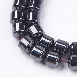 Black Magnetic Synthetic Hematite Beads Strands, Black, 5x5mm, Hole: 0.8mm, about 78pcs/strand, 16.5 inch