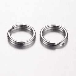 Stainless Steel Color 304 Stainless Steel Split Rings, Double Loops Jump Rings, Stainless Steel Color, 10x1.5mm, Inner Diameter: 8mm