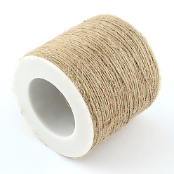 Tan Jute Cord, Jute String, Jute Twine, 1 Ply, for Jewelry Making, Tan, 1mm, about 109.36 yards(100m)/roll
