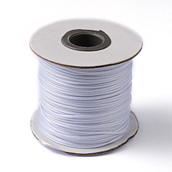 White Korean Waxed Polyester Cord, White, 1mm, about 85yards/roll