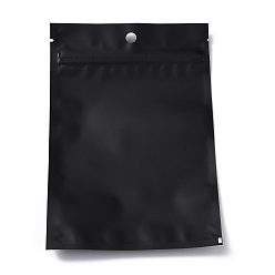 Black Plastic Zip Lock Bag, Gradient Color Storage Bags, Self Seal Bag, Top Seal, with Window and Hang Hole, Rectangle, Black, 18x12x0.25cm, Unilateral Thickness: 3.9 Mil(0.1mm), 95~100pcs/bag