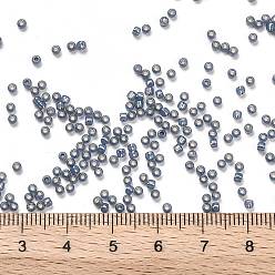 (2102) Silver Lined Milky Montana Blue Toho perles de rocaille rondes, perles de rocaille japonais, (2102) bleu montana laiteux doublé d'argent, 11/0, 2.2mm, Trou: 0.8mm, environ5555 pcs / 50 g