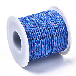 Dodger Blue Multipurpose Polyester Cord, for Rope Bracelets or Boot Laces Making, Dodger Blue, 2mm, about 21.87 yards(20m)/roll