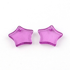 Purple Acrylic Beads, Mixed Shapes, Purple, 5.5~28x6~20x3~11mm, Hole: 1~5mm