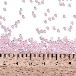 (2120) Silver Lined Light Pink Opal Toho perles de rocaille rondes, perles de rocaille japonais, (2120) opale rose clair doublée d'argent, 11/0, 2.2mm, Trou: 0.8mm, environ5555 pcs / 50 g