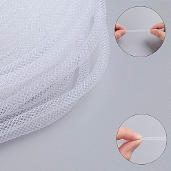 White Plastic Net Thread Cord, White, 4mm, 50Yards/Bundle(150 Feet/Bundle)