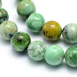 Pierre Précieuse Naturelle Perles de variscite naturelles, ronde, 8~8.5mm, Trou: 0.8mm, Environ 49 pcs/chapelet, 15.75 pouce (40 cm)