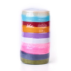 Mixed Color Organza Ribbon, Mixed Color, 5/8 inch(15mm), 50yards/roll(45.72m/roll), 10rolls/group, 500yards/group(457.2m/group).
