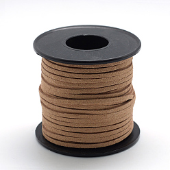 BurlyWood Faux Suede Cords, Faux Suede Lace, BurlyWood, 2.7x1.5mm, about 27.34 yards(25m)/roll