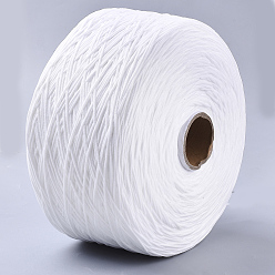Blanc Bande élastique ronde en polyester et spandex pour boucle d'oreille, matériau de couverture buccale jetable bricolage, blanc, 2.8 mm, environ 1548 verges / rouleau (4644 pieds / rouleau)
