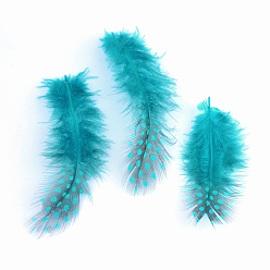 Dark Turquoise Chicken Feather Costume Accessories, Dyed, Dark Turquoise, 65~135x25~45mm