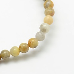 Crazy Agate Round Natural Crazy Agate Beads Strands, 4mm, Hole: 1mm, about 93pcs/strand, 15.7 inch