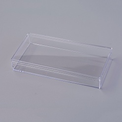 Clear Polystyrene(PS) Plastic Bead Containers, Rectangle, Clear, 15.5x7.5x2.55cm, Inner Diameter: 15x7cm