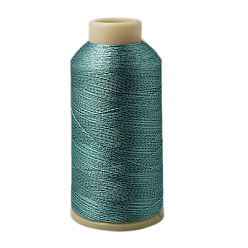 Sky Blue Metallic Thread, Embroidery Thread, 9-Ply, Sky Blue, 0.8mm, about 328.08 yards(300m)/roll