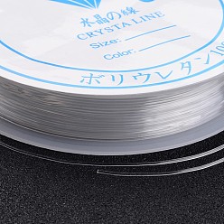 Clear Clear Elastic Crystal Thread, Stretchy String Bead Cord, for Beaded Jewelry Making, 0.7mm, about 9.29 yards(8.5m)/roll