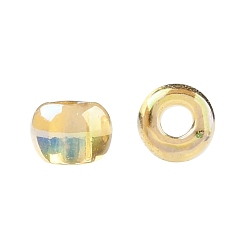 (162) Transparent AB Light Amber Toho perles de rocaille rondes, perles de rocaille japonais, (162) transparent ab ambre clair, 11/0, 2.2mm, Trou: 0.8mm, environ5555 pcs / 50 g