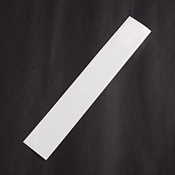 Белый Прямоугольник целлофана сумки, с картонными карточками, Слова из нержавеющей стали на карточке, белые, 25x4.2 см, односторонняя толщина: 0.035 мм, показать висящую карточку: 47x37x0.6 мм