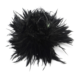 Black Fashion Feather Costume Accessories, Black, 120~160x10~21mm, about 700~800pcs/bundle