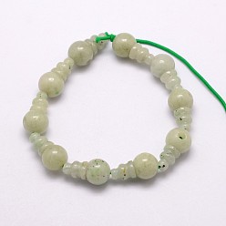 Jade Natural Jade 3-Hole Guru Bead Strands, for Buddhist Jewelry Making, T-Drilled Beads, 16.5~18mm, Hole: 2~3mm, 2pcs/set, 10sets/strand, 6.5 inch