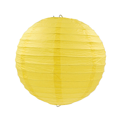 Yellow Paper Ball Lantern, Round, Yellow, 25cm