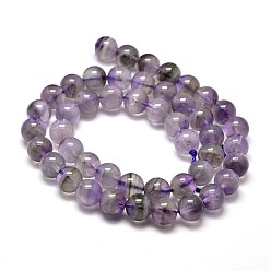 Amethyst Natural Amethyst Round Bead Strands, Grade BC, 10mm, Hole: 1mm, about 37~39pcs/strand, 15.3 inch