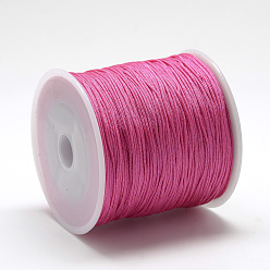 Light Coral Nylon Thread, Chinese Knotting Cord, Light Coral, 0.8mm, about 109.36 yards(100m)/roll