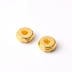 Golden Tibetan Style Spacer Beads, Cadmium Free & Nickel Free & Lead Free, Rondelle, Golden, 8x3mm, Hole: 2mm