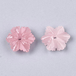 Light Coral Synthetic Coral Beads, Dyed, Flower, Light Coral, 10x11x4mm, Hole: 1mm