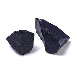 Blue Goldstone Rough Raw Synthetic Blue Goldstone Beads, No Hole/Undrilled, Nuggets, 35~48x26~32x22~23mm, about 4pcs/100g