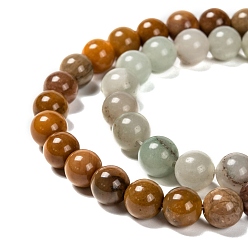 Mixed Stone Natural Gemstone Beads Strands, Mixed Stone, Round, 8mm, Hole: 0.8~1mm, about 46pcs/Strand, 14.96 inch(38cm)