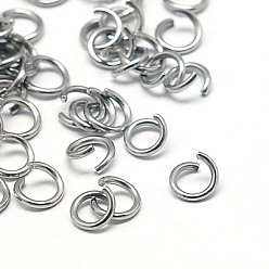 Stainless Steel Color 304 Stainless Steel Jump Rings, Stainless Steel Color, 18 Gauge, 7x1mm, Inner Diameter: 5mm, about 5000pcs/bag