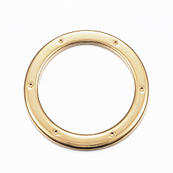 Golden 304 Stainless Steel Linking Rings, Ring, Golden, 35x2mm, Inner: 26.5mm