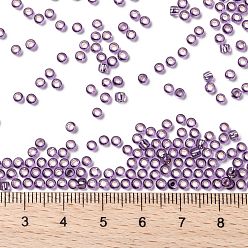 (2219) Silver Lined Light Grape Toho perles de rocaille rondes, perles de rocaille japonais, (2219) raisin clair doublé d'argent, 8/0, 3mm, Trou: 1mm, à propos 222pcs / bouteille, 10 g / bouteille