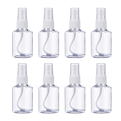 Clear 50ml Refillable PET Plastic Spray Bottles, Empty Pump Bottles for Liquid, Clear, 4.2x10cm, Capacity: 50ml(1.69 fl. oz)